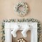 Set of 4 6ft Christmas Garlands, with Warm White LED Lights and Timer, Three Function